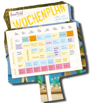 Wochenplan bei betreuten Jugendreisen
